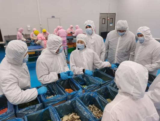 德國(guó)客戶一行來我司深入考察冷凍蔬菜產(chǎn)品出口質(zhì)量